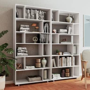 Conjunto 2 Estantes para Livros Euforia Yescasa em Mdp Branco