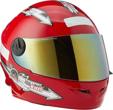 CAPACETE FECHADO PRO TORK LIBERTY FOR KIDS SOLID VERMELHO TAM. 54 VIS. DOURADA