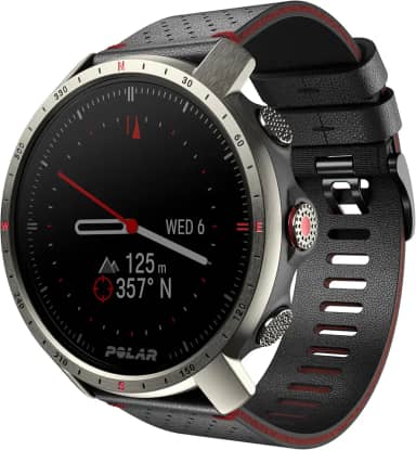 Polar Grit X Pro Titanium - Smartwatch Multiesportivo com GPS, Durabilidade Militar, Vidro de Safira, Frequência Cardíaca no Pulso, Bateria de Longa Duração, Navegação, Esportes ao ar livre