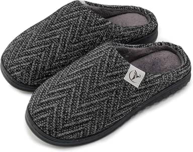 Chinelos masculinos de espuma viscoelástica com forro de malha antiderrapante para uso interno e externo