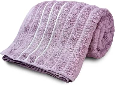 Toalha de Banho Wave em Jacquard 100% Algodão - 70cm x 1,40m - Alta Absorção, Macia e Volumosa, Pré-Lavada e Pré-Encolhida, Gramatura 450g/m², Acabamento de Luxo com Barrado Bordado (Azaleia)