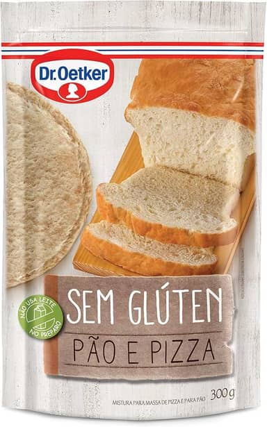 Dr. Oetker Pão e Pizza Sem Glúten, Fácil Preparo, Mistura Pronta para Massas Fofinhas e Saborosas, Tortilla, Quiche e Outras Receitas, 300g
