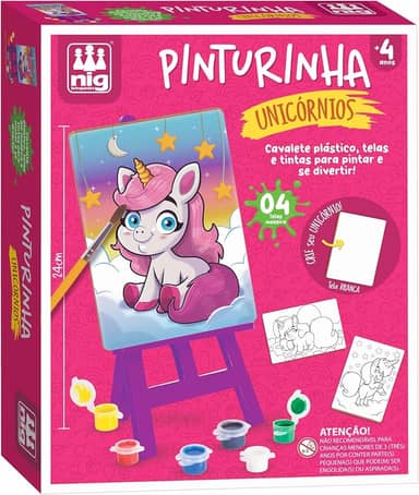 Nig Brinquedos Kit de Pintura Infantil Pinturinha Unicórnios