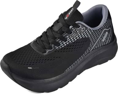 Sapatos masculinos com bico largo, suporte de arco, tênis de largura larga para corrida, caminhada, tênis, ortopédico, fascite plantar, treino, com sola grossa acolchoada zero drop