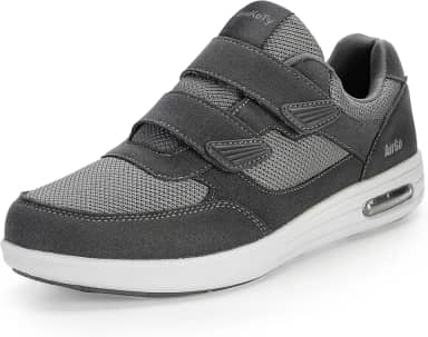 Tênis ortopédico unissex ajustável para diabéticos | fascite plantar/pés inchados/joanetes, Cinza, 11 Wide Women/9 Men