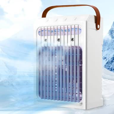 Ar-Condicionado Portátil, Ventilador De 1000 Ml, Condicionador Ar Pessoal Pequeno Usb, Temporizador 2/4/6 Horas, Com Luz Noturna 7 Cores, Refrigerador Silencioso 3 Velocidades Para Mesa, Sala,