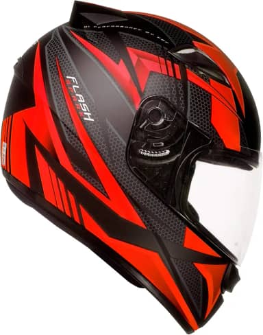 Capacete EBF Capacetes New Spark Flash 56/Preto Fosco/Vermelho