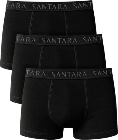 Kit com 3 Cuecas Boxer Masculina Algodão Egípcio Santara