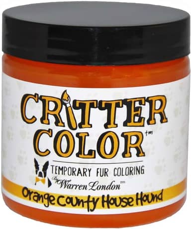 Tinta de pele temporária para cães Critter Color – Orange County House Hounds da Warren London | Tintura de pelo de animal de estimação lavável e não tóxica | Fácil de aplicar e secar | Não esfregará