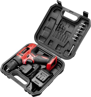 Furadeira e Parafusadeira à Bateria, Mondial, Vermelho, 12V, Bivolt - FPF-06M