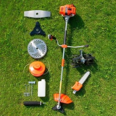 Roçadeira Profissional 2 Tempos 75cc a Gasolina 7 em 1 Multifuncional Com Enxada e Motopoda