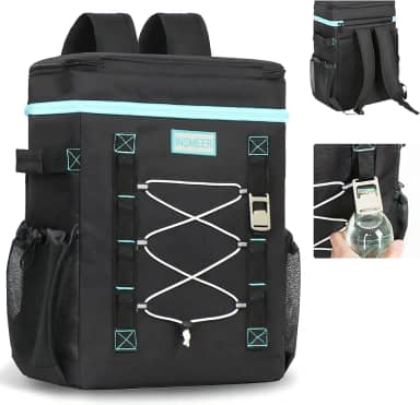 INSMEER Mochila Termica, 50 Latas Bolsa Termica Isotérmico Grande Caixa Termca Cooler Sacola Para acampamento, Mochila para Feminina Masculino Praia