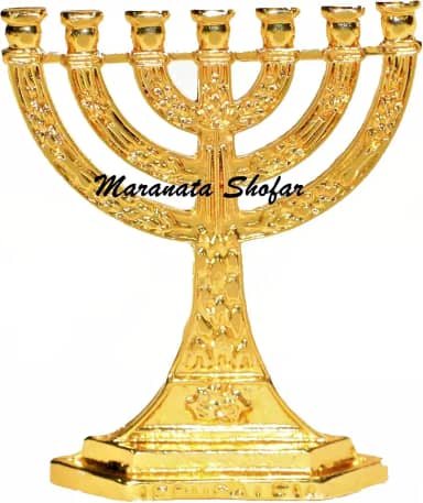 Menorah Candelabro Jerusalém Miniatura 6cm