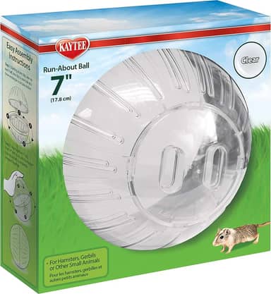 Kaytee Bola de exercício transparente de 18 cm para hamsters e gerbos de animais de estimação
