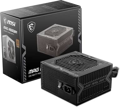 MSI MAG A550BN - Fonte de alimentação gaming: 80 PLUS BRONZE, 550 watts, 12 V Single-Rail, circuito DC-to-DC, ventilador de 120 mm