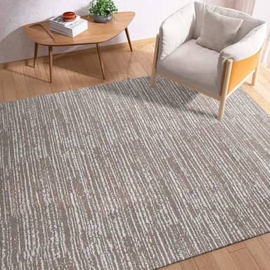 Tapete Sala Antiderrapante 1,40m x 2,00m Emborrachado Rústico Boho Mesclado Marrom Caramelo Artesanal de Tear Jacquard Decoração Estonado Escuro Fácil Limpeza