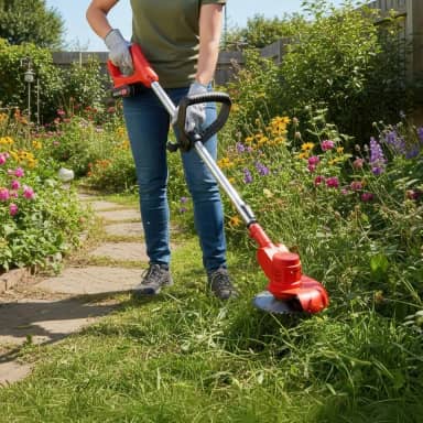 Aparador Cortador De Grama Elétrico Á Bateria 48v Roçadeira