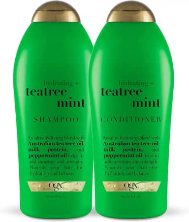 OGX Hydrating + Tea Tree Mint Shampoo & Conditioner, 25.4 Ounce (Set of 2)