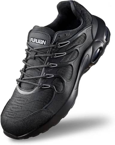 Tênis de bico de aço para homens e mulheres com bico de aço indestrutível, confortável, acolchoado, para trabalho e segurança