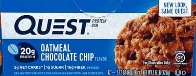 Quest Nutrition PROTEIN BAR OATMEAL CHOCOLATE CHIP 12 BARRAS