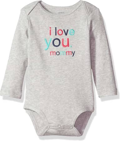 Body com slogan para bebês meninas (118g072), Love You