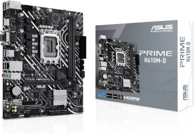 ASUS Placa-mãe Prime H610M-D Intel H610 Micro-ATX (LGA 1700), DDR5, PCIe 4.0, slot M.2, Realtek 1Gb Ethernet, HDMITM/VGA, USB 3.2 Gen 1, SATA 6Gbps, COM Port, RGB Header