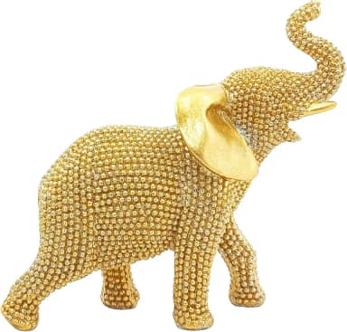 Elefante Decorativo Em Resina GRANDE Estatueta Indiano Sabedoria Sorte T (elef T200)