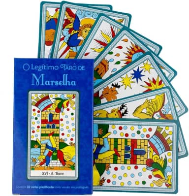 Baralho Tarô Marselha 22 Cartas Plastificadas + Presente