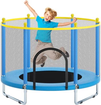 Cama Elástica Pula Pula Infantil grande 1,4 m com Rede de Proteção para Interior e Exterior - Reforçado U