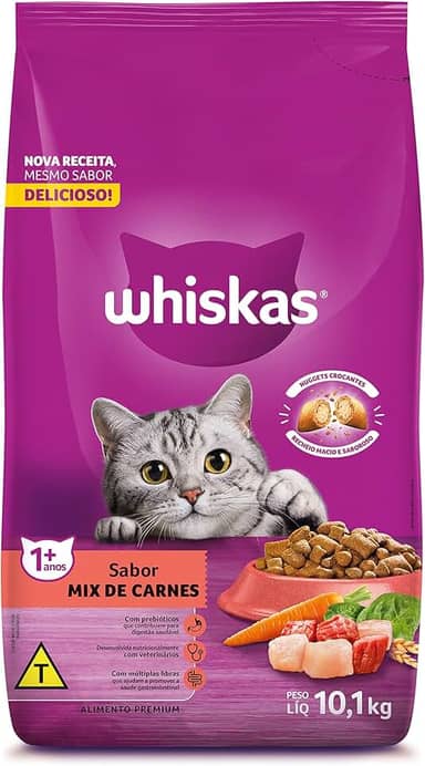 whiskas Ração Whiskas Para Gatos Adultos Mix De Carnes 10 1 Kg