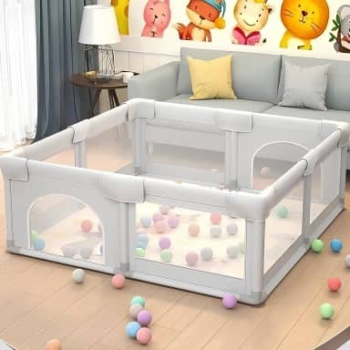 Cercadinho para Bebês Desmontável – Playground Infantil, Chiqueirinho Super Resistente com Proteção