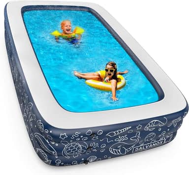 Galvanox Piscina acima do solo (3,5 x 1,8 m) Piscina extra grande para família, crianças e adultos (azul noturno)