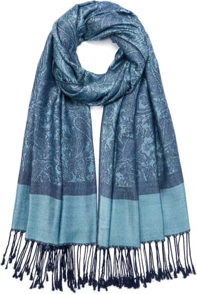 Xale feminino pashmina com estampa caxemira, transpassado, reversível, vintage, jacquard, rave, cachecol com franjas para noite, casamento