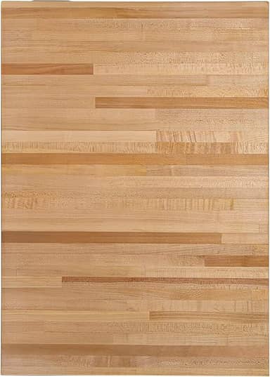 CONSDAN Bancada de bloco de açougueiro, bancada de madeira sólida de bordo cultivado nos EUA, bancada de lavadora/lavanderia, tampo de mesa, polido, pré-acabado com óleo seguro para alimentos, 3,8 cm