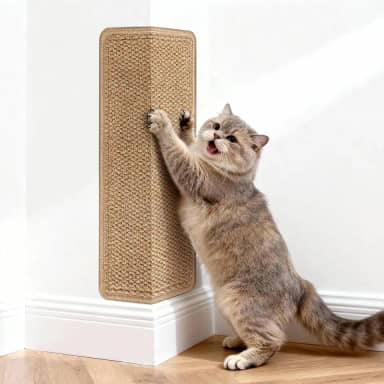 Arranhador de canto para gatos | arranhadores de gatos montados na parede com sisal falso e tapete de tapete, protetor de móveis de 60 x 29 cm para gatos internos para proteger sofás e paredes