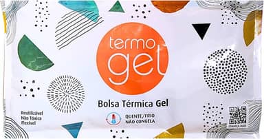 Termogel, Bolsa térmica em gel para compressa quente ou gelada, Soft Clean, Não congela, Branca