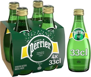 Água Importada Gaseificada Perrier com 4 Unidades de 300ml