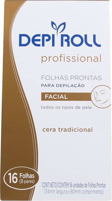DEPIROLL Folhas Prontas Facial Tradicional 8 Pares Depiroll