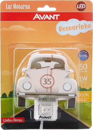 LED LUZ NOTURNA BESOURINHO AM3000K 1W BIVOLT, 151170571, Avant, Fusca 9,3x10,2 cm