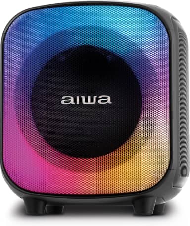 Caixa de Som PartyBox AIWA PB-07 Bluetooth 8H RGB USB TWS Preto