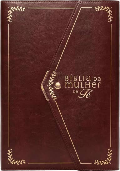 Bíblia da Mulher de Fé, NVI, Letra Grande, Couro-soft vinho com fechamento carteira: Nova Versão Internacional