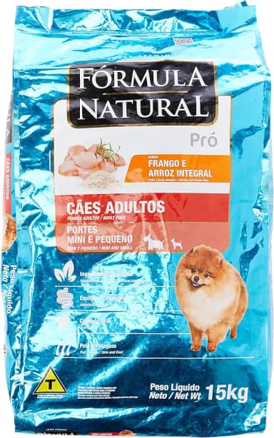 Fórmula Natural Super Premium Pró Cães Adultos Portes Mini E Pequeno Sabor Frango E Arroz Integral 15KG