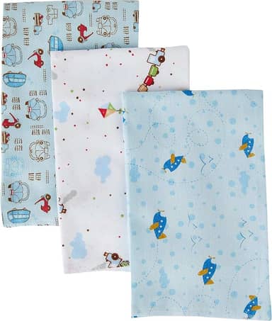Papi Textil Cueiro Flanel Papi Estampado Para Bebê 80Cm X 50Cm Contém 03 Un