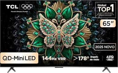 Smart TV TCL 65 Polegadas QLED Mini LED 4K C6K WiFi Bluetooth Google TV 4 HDMI 144Hz HDR10+ 65C6K