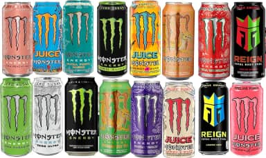 Kit Energético Sabores Variados, Mix de Bebidas Energéticas (6 Unidades)