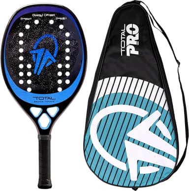 Raquete Beach Tennis Carbono 12k Total Pro 2025 + Capa | Leve e equilibrada | 1 ano de garantia