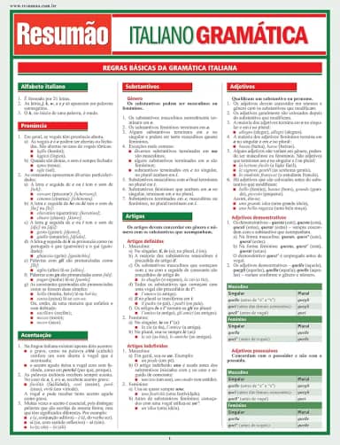 Italiano - Gramática