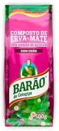 Barão de Cotegipe Composto de Erva-Mate com Chás, Sem Açúcar, 500g, Camomila, Capim-Limão, Erva-Doce e Funcho