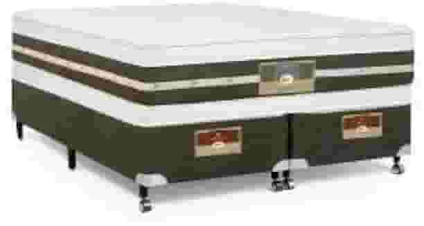 Cama Box + Colchão Castor King Silver Star Air Double Face Tecnopedic 193x203x61cm
