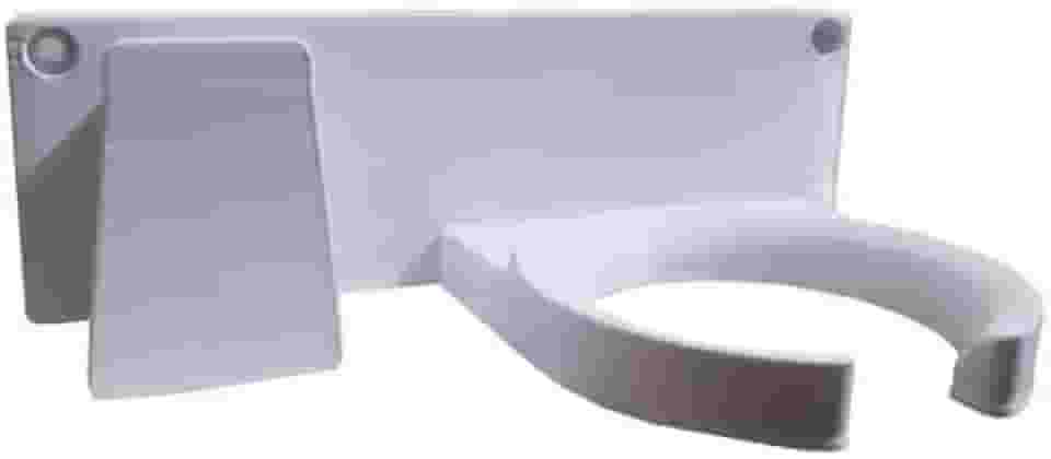 Suporte De Parede P/Secador De Cabelo e Chapinha - Universal C/Parafusos (Branco)